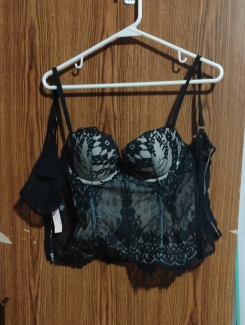 Victoria's Secret Black Lace Bustier Top